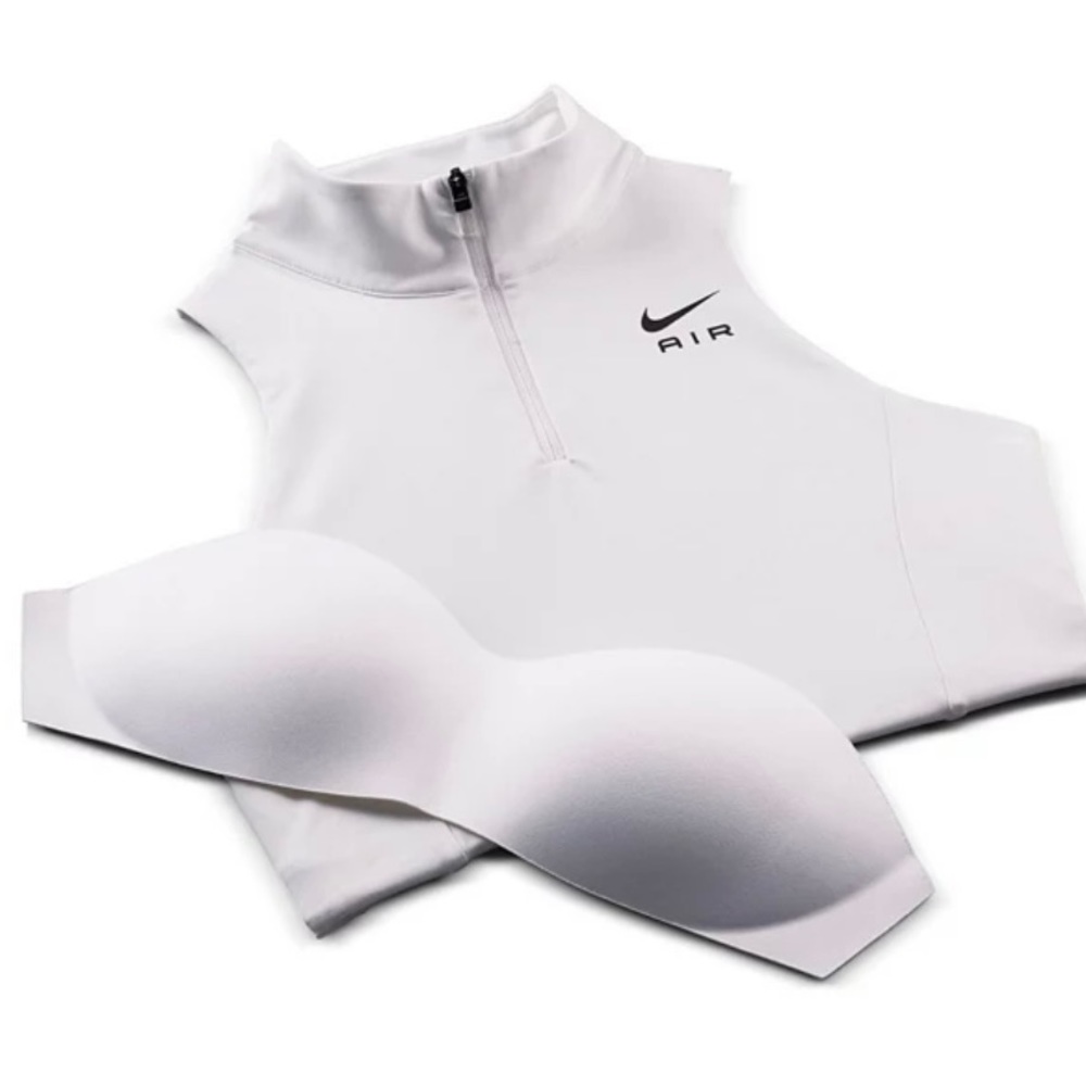 Nike *New With Tags* Air Women's Dri-FIT 1/2 Zip Sports Bra - Picture 5 of 8